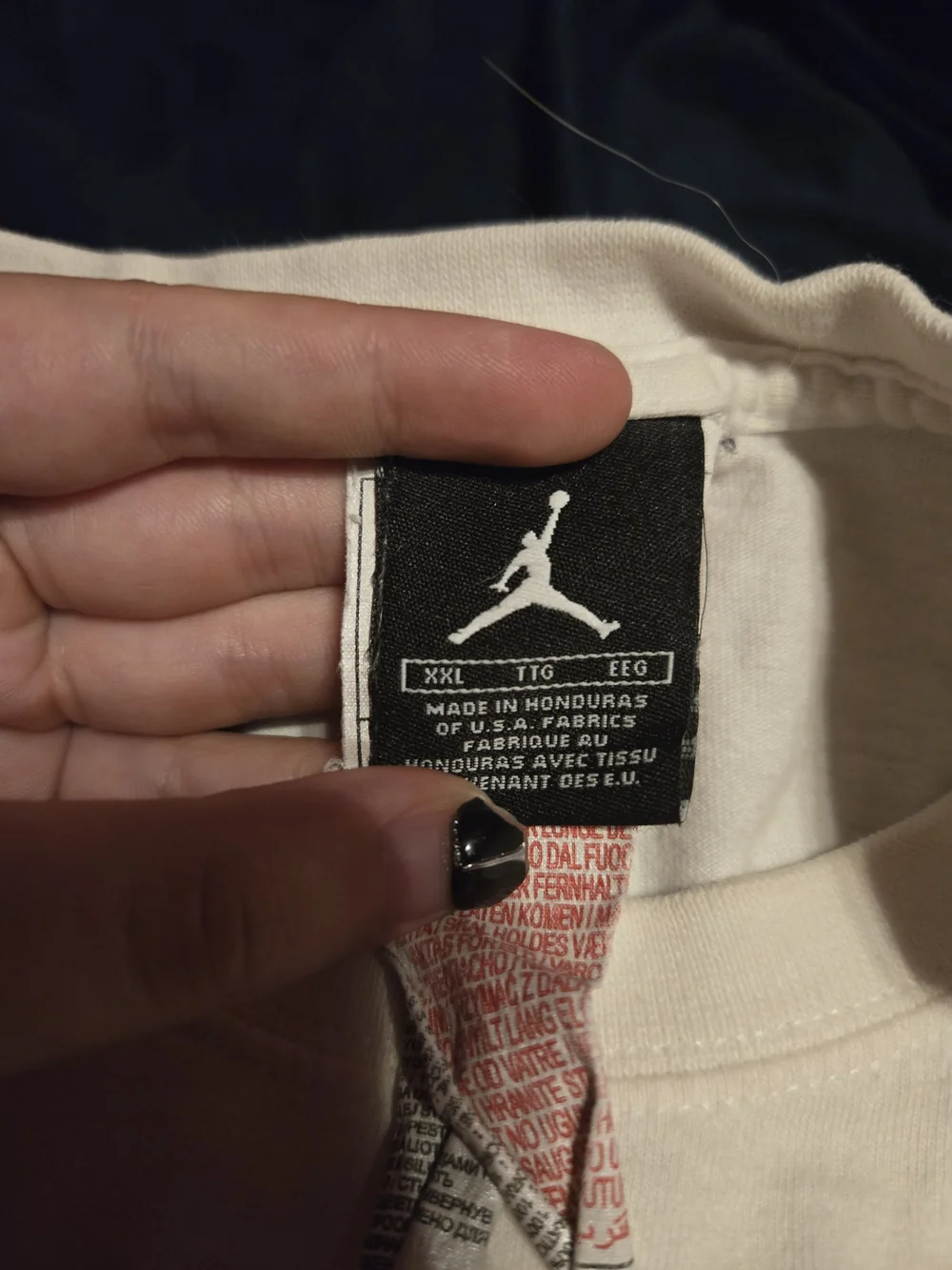 Jordan White Short-Sleeve Tee with Gray Graphic '1985 Rookie'